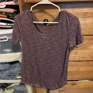 lululemon athletica Heathered Purple Short Sleeve Tee